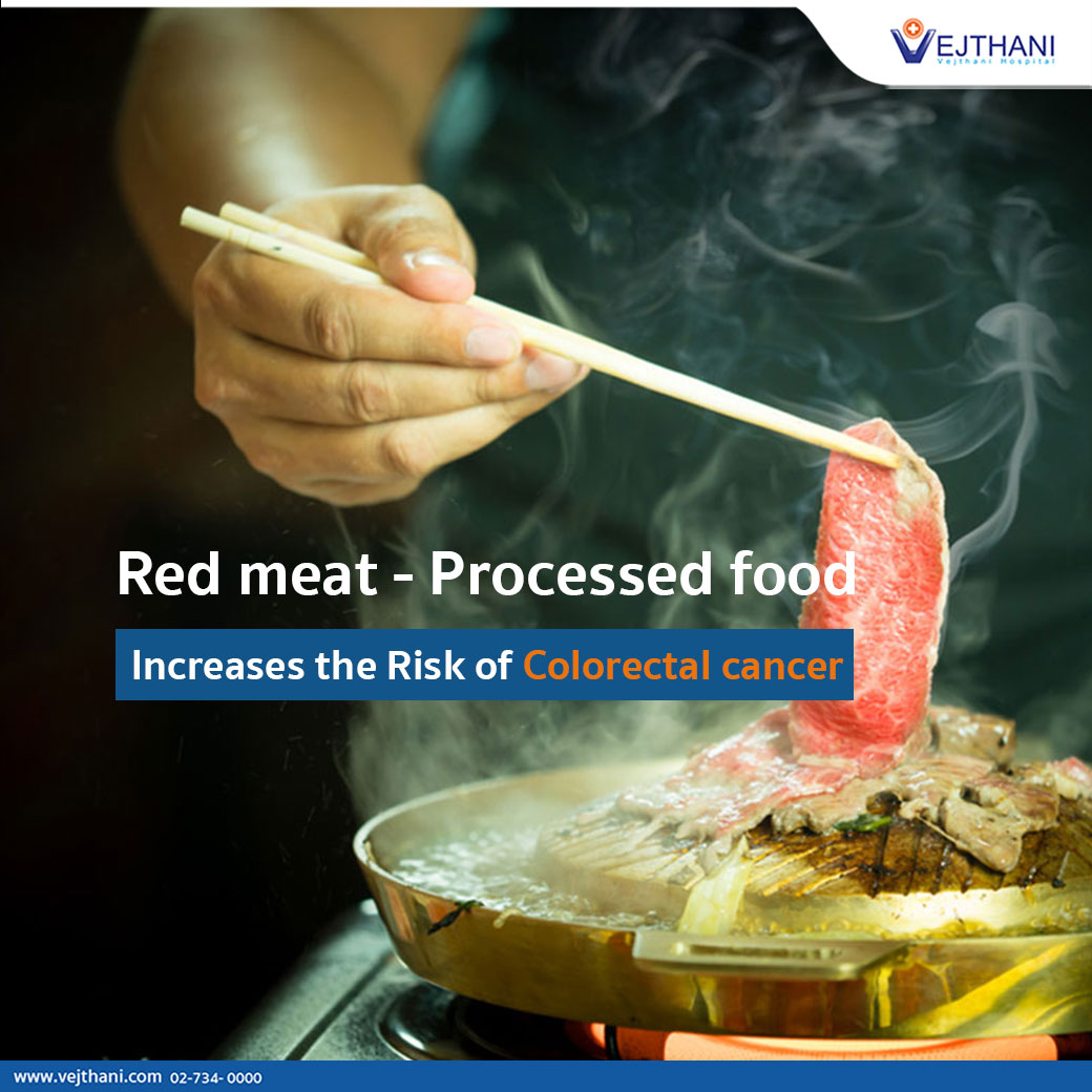 “Red meat – Processed food” Increases the Risk of Colorectal cancer